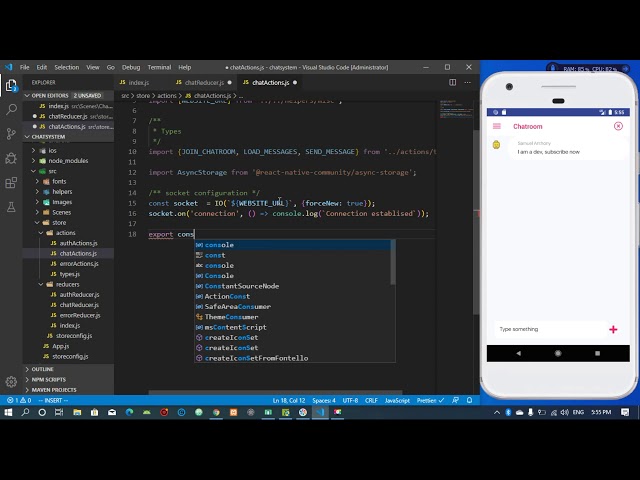 React native chat app [6] - Chatroom redux