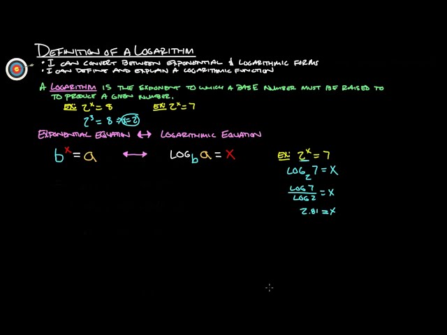 10.0.1 Definition of a Logarithm