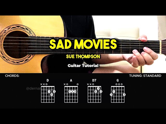 Sad Movies - Sue Thompson | Easy Guitar Tutorial For Beginners (CHORDS & LYRICS) #guitarlesson