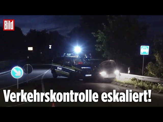 BADEN-WÜRTTEMBERG: Polizei rammt flüchtendes Auto in die Leitplanke