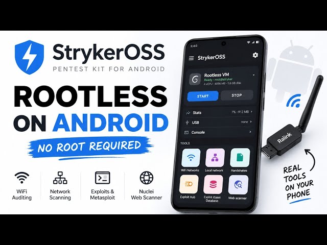 StrykerOSS Rootless on Android 🔥 Full Setup Guide Without Root | QEMU + WiFi Adapter
