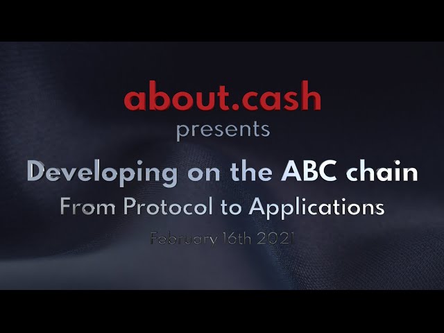 Developing on the ABC chain - from Protocol to Applications