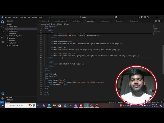 Course Page Basic Tutorial | By Using HTML | Harshit Bauddha