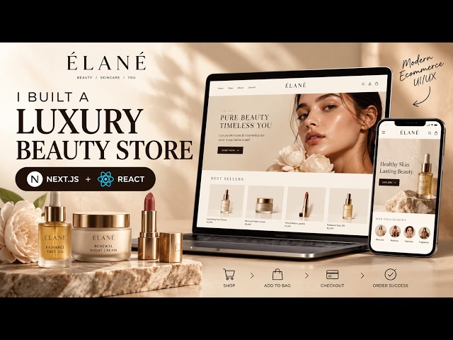 Luxury Beauty Ecommerce Website with Next.js | ÉLANÉ Cosmetics Store UI