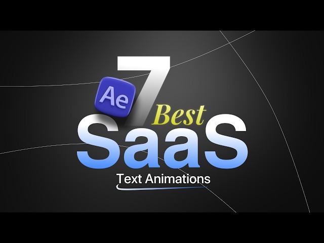 Best SaaS Text Animations Tutorial in After Effects #SaaSTextAnimations