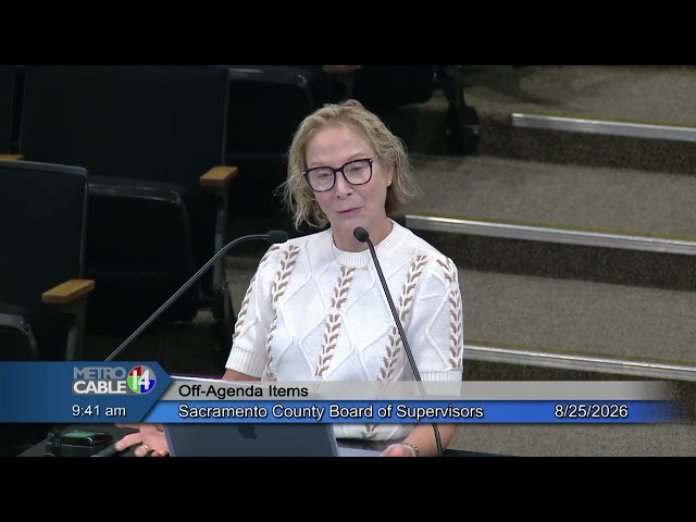 Sacramento County Board of Supervisors - August 25, 2026