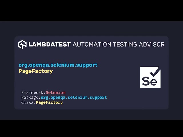org openqa selenium support Selenium PageFactory with examples