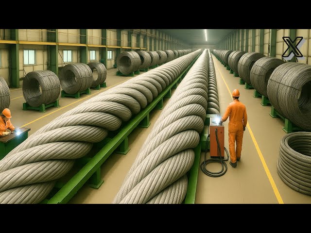 How Giant Steel Cables Are Made Inside Massive Production Lines: Over 20,000 Feet Long