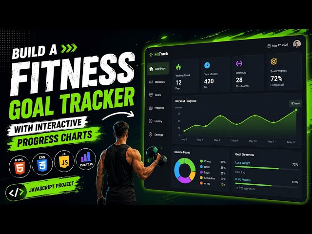 Build a Fitness Goal Tracker with Interactive Progress Charts | JavaScript Project