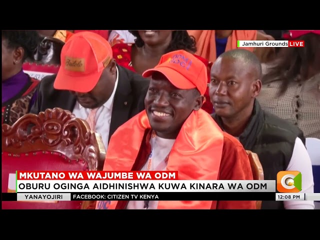 ODM members vote in Simba Arati as the second deputy party leader of the Orange Democratic Party