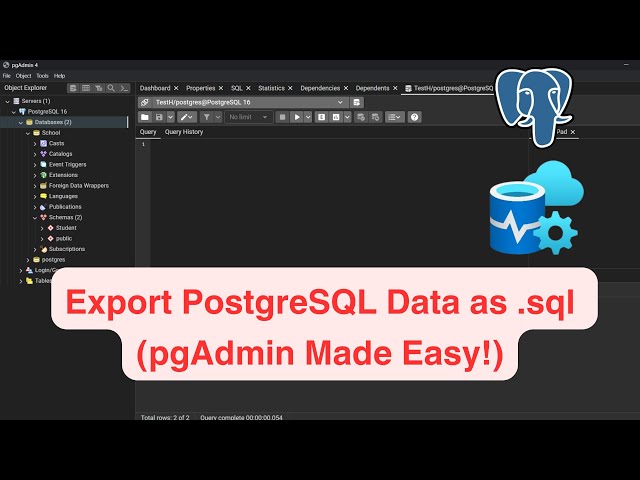 Export PostgreSQL Data as .sql (pgAdmin Made Easy!)