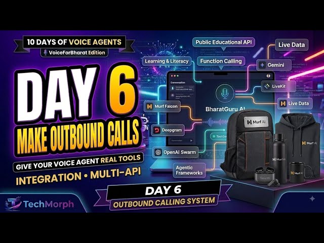 Day 6: My AI Voice Agent Makes Outbound Calls 📞 | Murf Falcon + LiveKit + Linphone