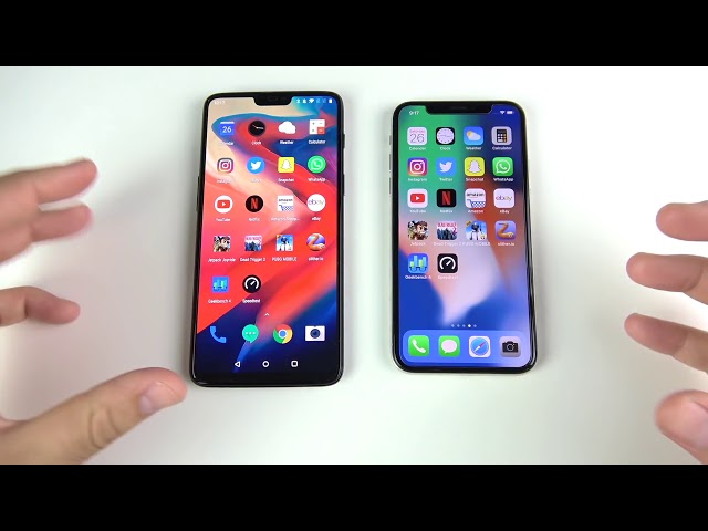 OnePlus 6 vs iPhone X Speed Test