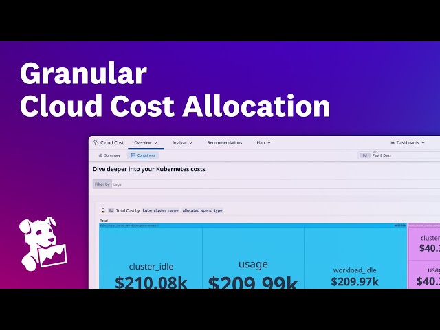 Datadog Cloud Cost Management: Telemetry-driven cost allocation