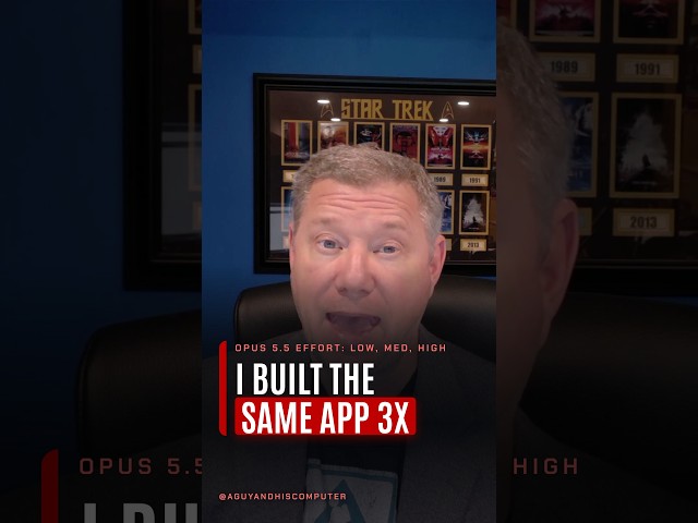 I Built the Same App 3x With Claude Opus 5.5 (Low vs Medium vs High Effort)