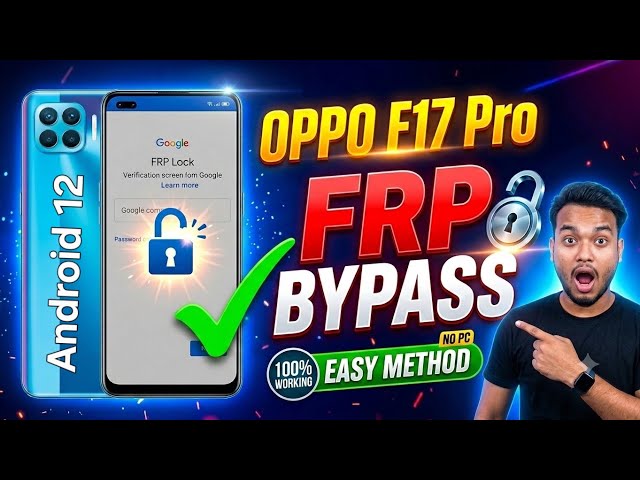 Oppo f17pro Frp Bypass || Android 12 || 100% working 