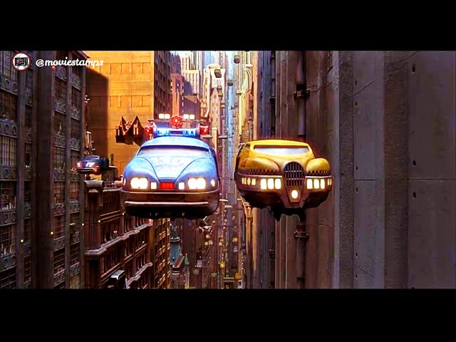 The Fifth Element - Car chase scene | McDonald's scene | Bruce Willis | Milla Jovovich