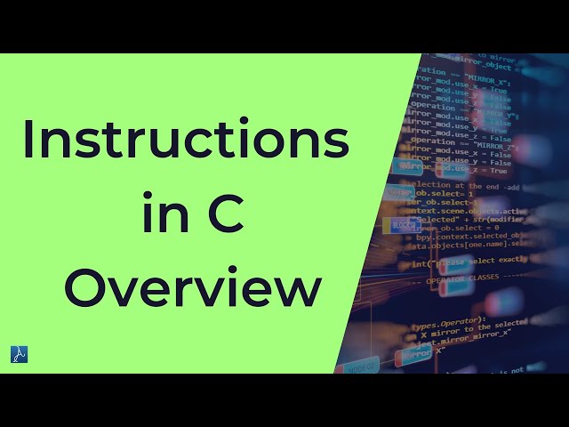 Types of Instructions in C - Quick Overview | C programming tutorial for beginners