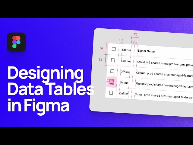 How to Design and Prototype Data Tables in Figma | Material Design Component Tutorial