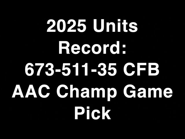 College Football American Conference Championship Game North Texas @ Tulane Pick