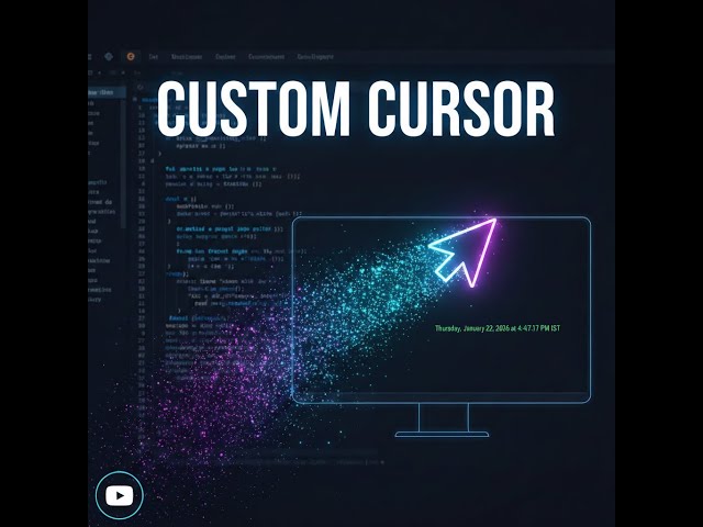 Cursor effect with js | Custom cursor design | js effect