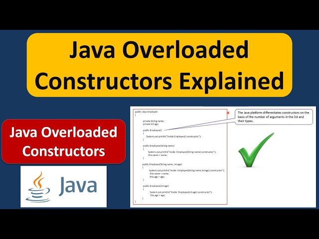 What are overloaded Constructors in Java? | Java overloaded Constructors | Java Tutorial