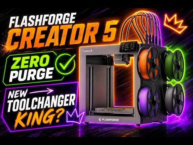 Flashforge Creator 5 Review: The New Zero-Waste Toolchanger King?