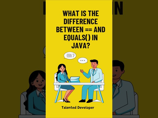 == vs equals() in Java?🚀  | Java Interview Question Series #TDshorts 6