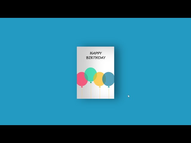 Coding a Birthday Card in HTML + CSS 🎉  Timelapse
