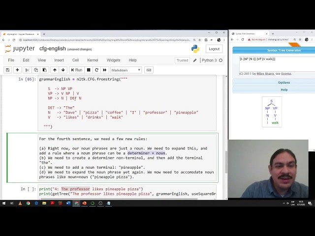 Python Parsing in English (Accelerated Computational Linguistics 2020.W07.04)