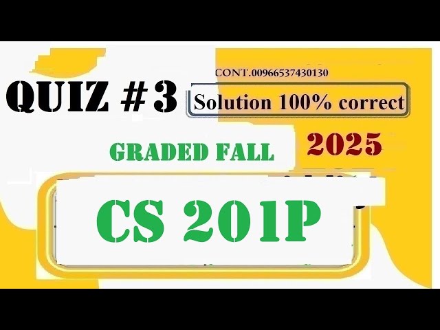cs 201p semester quiz 3 fall 2025