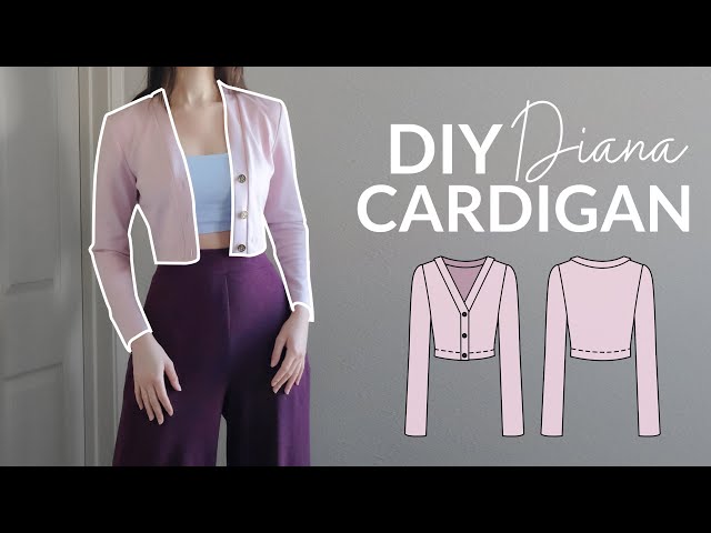 Cropped Cardigan Sewing Tutorial + NEW Sewing Pattern
