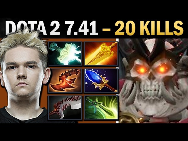 Wraith King with 20 Kills and Insane Farm - Dota 7.42