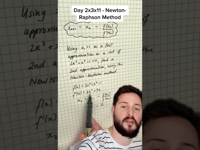 Day 66: Newton-Raphson Method • 100 Days of A-Level Maths 🧮