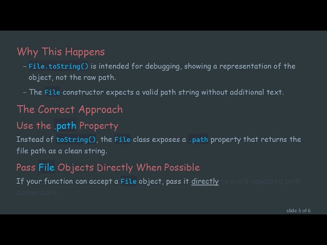 Handling File Paths Correctly in Dart: Why toString() on FileEntities Fails