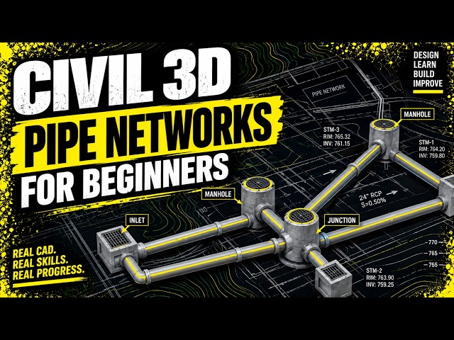 14 Civil 3D Pipe Networks for Beginners