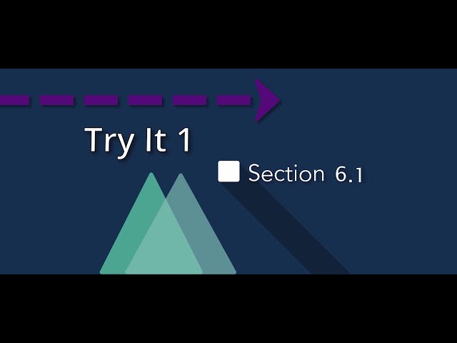 Algebra II Try It 6.1.1