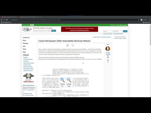 Quick & Dirty Shellcode Analysis - CVE-2017-11882