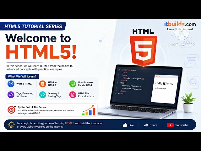 HTML5 Tutorial for Beginners | Introduction to HTML5 + First Webpage Coding | HTML5 Course