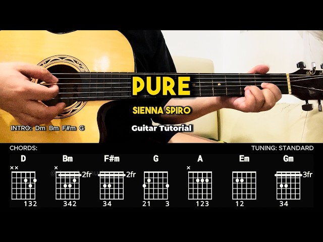 Pure - Sienna Spiro | Easy Guitar Tutorial For Beginners (CHORDS & LYRICS) #guitarlesson