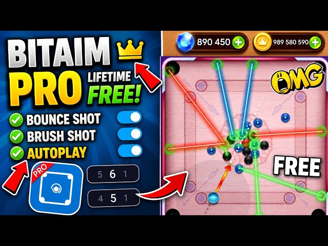 Bitaim Carrom Pool Autoplay Lifetime Free Use 😍 Techno Vikram Autoplay