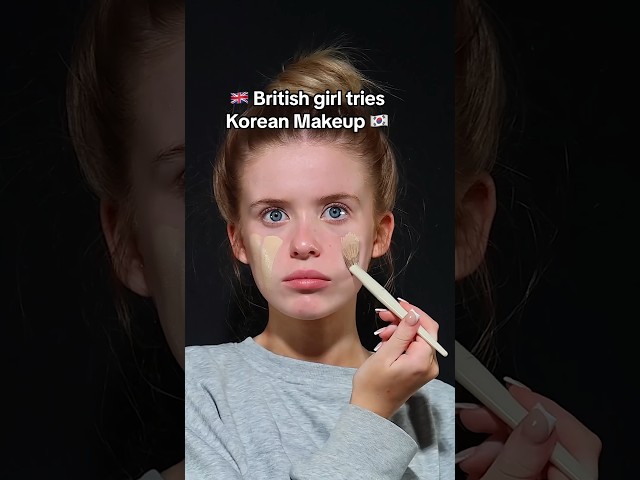 British Girl tries Korean Makeup 🇬🇧🇰🇷 product list 👇🏼 follow if you enjoy these videos 🫶🏼💕