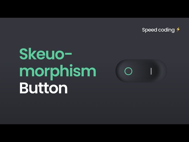 Skeuomorphism Button Animation Effects Using HTML & CSS ⚡