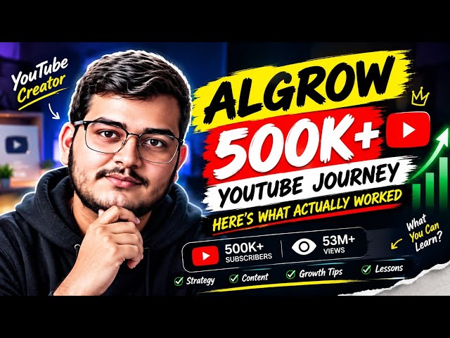 I Studied Algrow’s 500K+ YouTube Journey — Here’s What Actually Worked