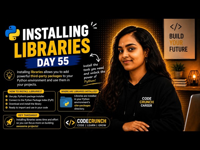 Can't Install Python Libraries? 🤯| Day 55 | 100 Days of Python | Interview Question