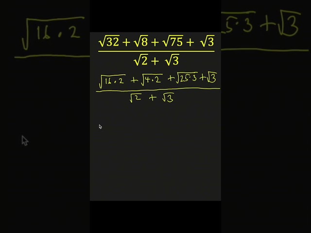 Can you simplify this? Many will fail ! #mathproblem #fractionmath #squareroots  #mathhelp