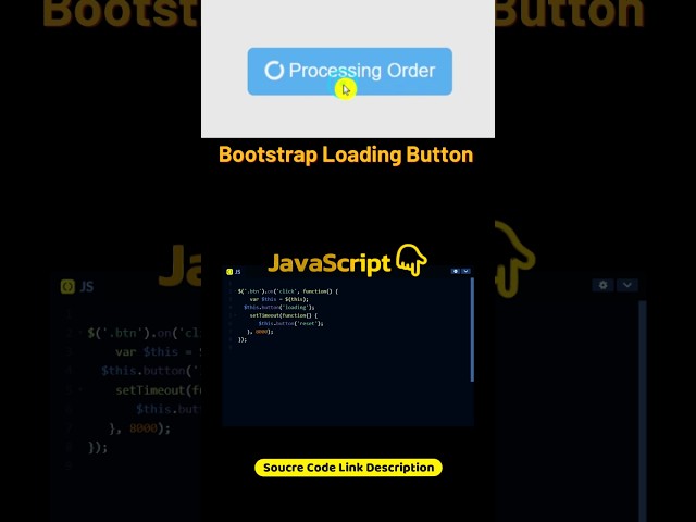 Bootstrap Loading Button Animation | #shorts #button