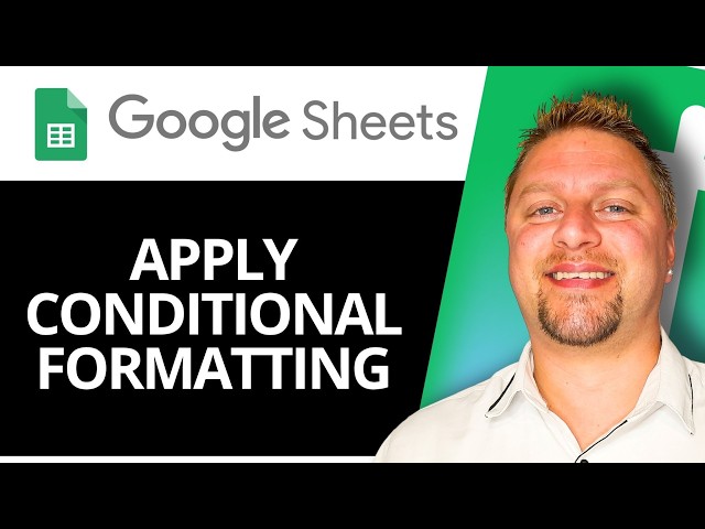 How to Apply Conditional Formatting in Google Sheets | Google Sheets Tutorial 2026