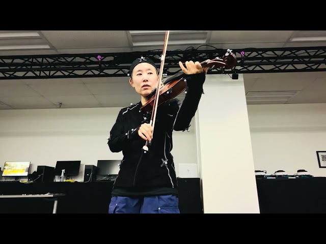 (w3m9y2) beginner’s viola 직장인 초보 비올라 Telemann Viola in G mv4 in motion capture at the I-Space, CSULB