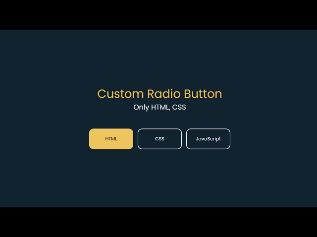 Custom Radio Button CSS Only #html #htmlcss #radio #radiobutton